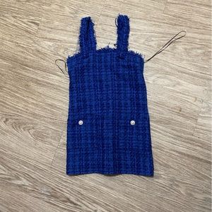 Blue tweed minidress